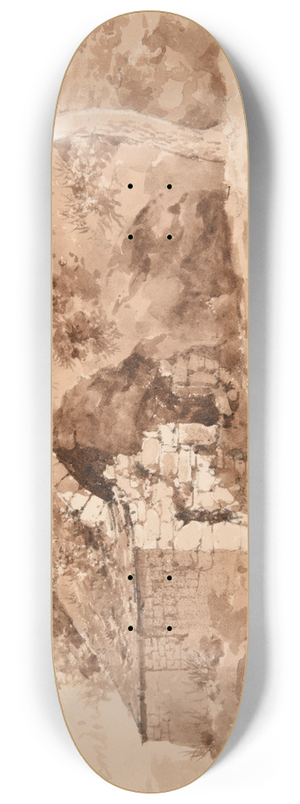 Jacques-Raymond Brascassat - Ruines de bergerie 8.25 inch art skate deck