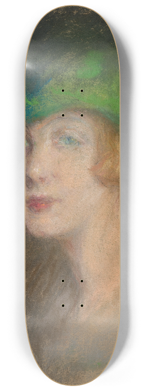 Alice Pike Barney - The Green Hat 8.25 inch art skate deck Alice Pike Barney - The Green Hat 8.25 inch art skate deck