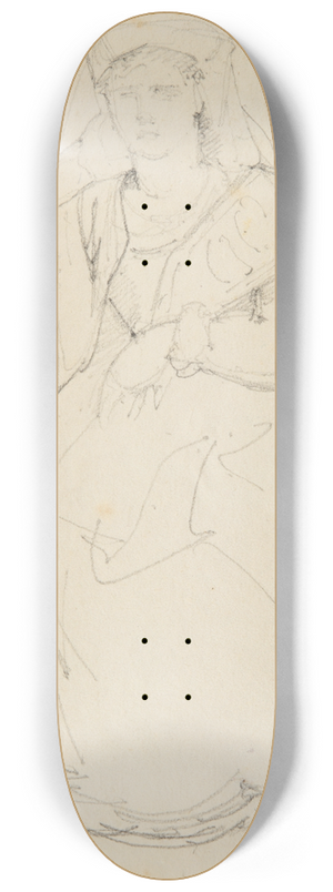 Jacques-Raymond Brascassat - tude de femme 8.25 inch art skate deck Jacques-Raymond Brascassat - tude de femme 8.25 inch art skate deck