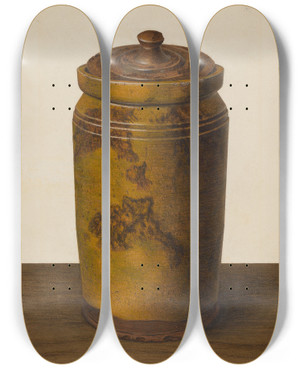 Triptych art skateboard deck of John Matulis Preserve Jar_1 by John Matulis