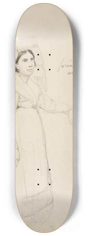 Jacques-Raymond Brascassat - tude de femme 8.25 inch art skate deck Jacques-Raymond Brascassat - tude de femme 8.25 inch art skate deck