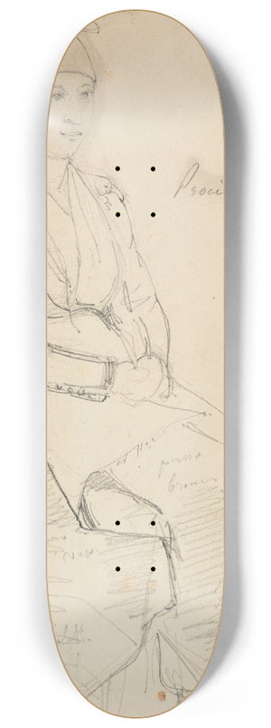 Jacques-Raymond Brascassat - tude de femme assise 8.25 inch art skate deck Jacques-Raymond Brascassat - tude de femme assise 8.25 inch art skate deck