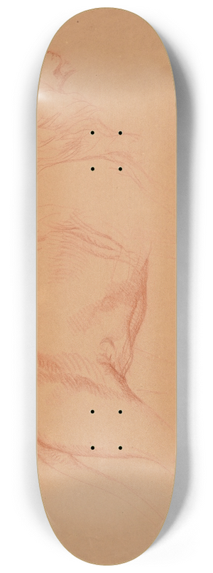 Jacques-Raymond Brascassat - tude de lion. 8.25 inch art skate deck