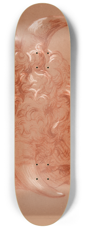 Jacques-Raymond Brascassat - tude de tte de buf. 8.25 inch art skate deck Jacques-Raymond Brascassat - tude de tte de buf. 8.25 inch art skate deck