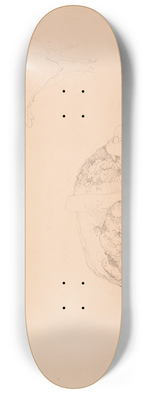 Jacques-Raymond Brascassat - tudes de moutons 8.25 inch art skate deck Jacques-Raymond Brascassat - tudes de moutons 8.25 inch art skate deck