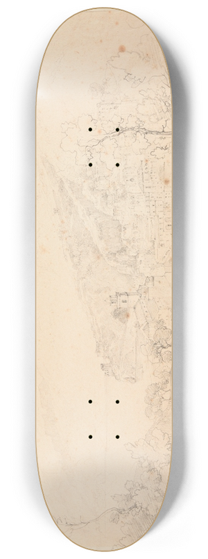 Jacques-Raymond Brascassat - Vue dune ville indtermine 8.25 inch art skate deck