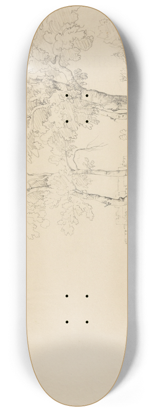 Jacques-Raymond Brascassat - Vue dun fort en bord de mer 8.25 inch art skate deck