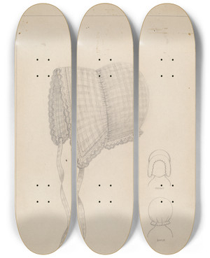 Triptych art skateboard deck of Percival Jenner Cap by Percival Jenner