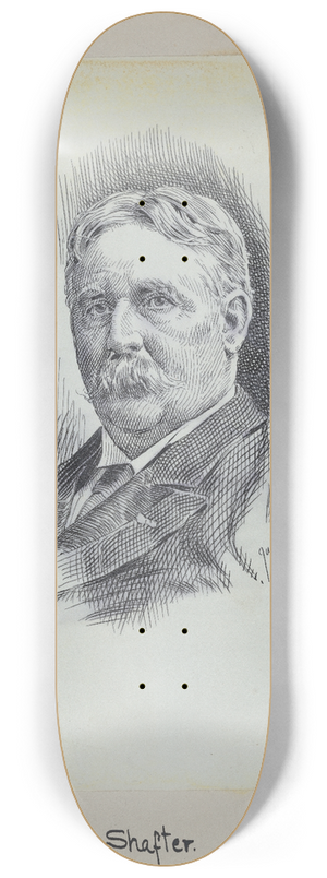 Jacques Reich - William Rufus Shafter 8.25 inch art skate deck Jacques Reich - William Rufus Shafter 8.25 inch art skate deck