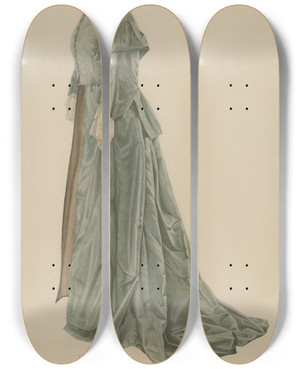 Triptych art skateboard deck of Douglas Campbell Gown_3 by Douglas Campbell