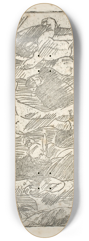 J.A. Jerichau - Mennesker sger varsler 8.25 inch art skate deck J.A. Jerichau - Mennesker sger varsler 8.25 inch art skate deck