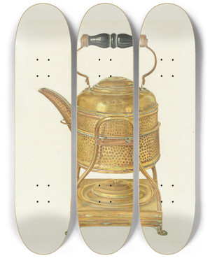 Triptych art skateboard deck of Frank M Keane Kettle by Frank M Keane