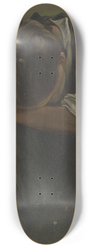 Jakob Becker - Crying peasant girl 8.25 inch art skate deck