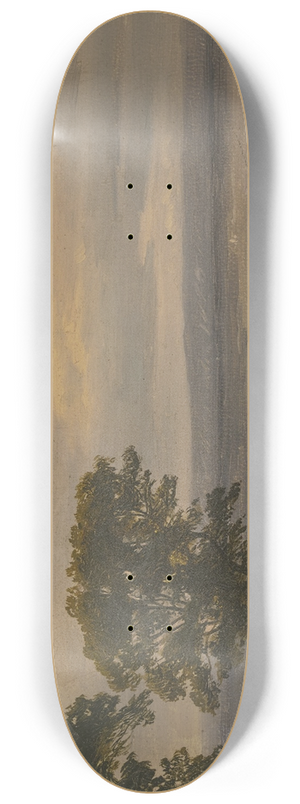 Jakob Becker - Evening meadow landscape 8.25 inch art skate deck