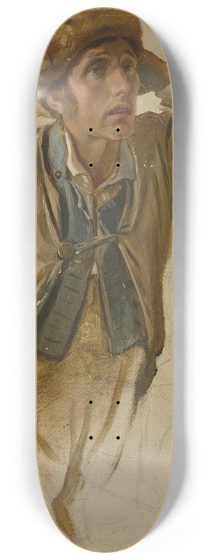 Jakob Becker - Junger Bauer mit brauner Mtze 8.25 inch art skate deck