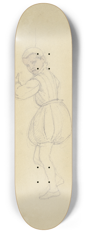 Jakob Becker - Kleiner Junge in historischer Tracht 8.25 inch art skate deck