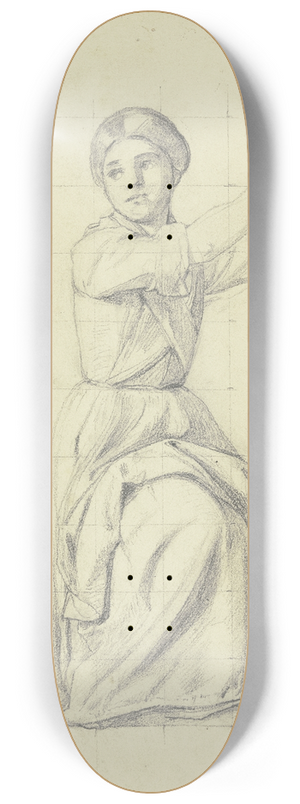 Jakob Becker - Kniendes Mdchen, die Arme hebend 8.25 inch art skate deck