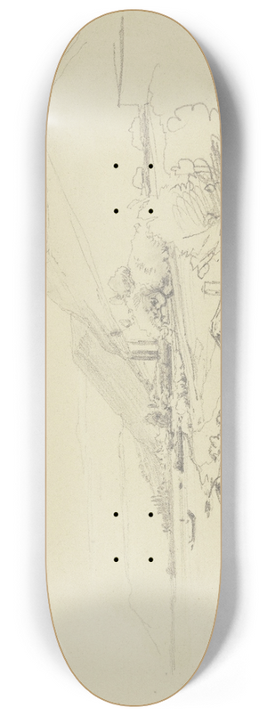 Jakob Becker - Landscape of the Middle Rhine 8.25 inch art skate deck