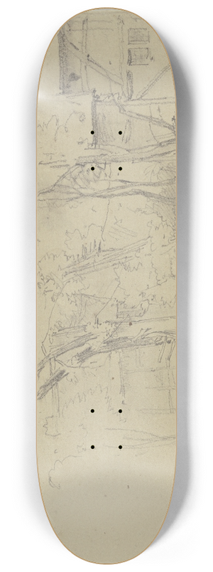 Jakob Becker - Section of a farmstead 8.25 inch art skate deck