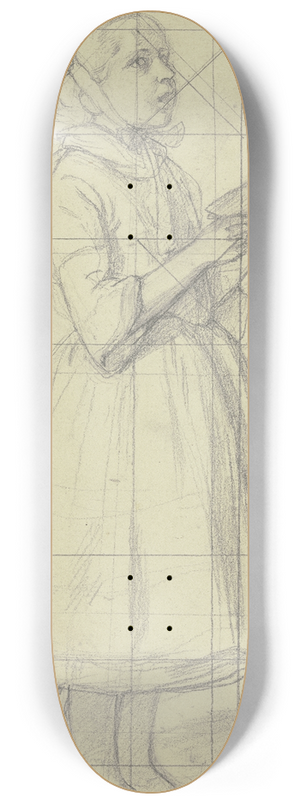Jakob Becker - Singing peasant girl 8.25 inch art skate deck