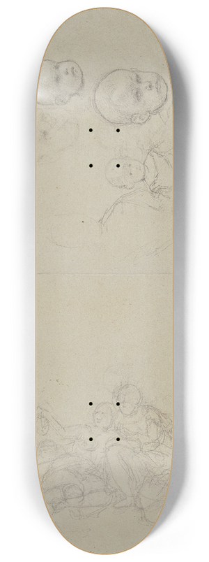 Jakob Becker - Studienblatt; Kleinkind; die Weinlese 8.25 inch art skate deck