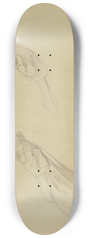 Jakob Becker - Studienblatt; Sitzende Frau, rmel 8.25 inch art skate deck