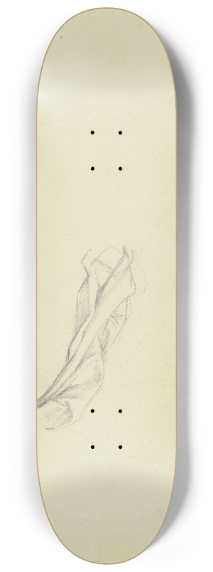 Jakob Becker - Study sheet; drapery 8.25 inch art skate deck