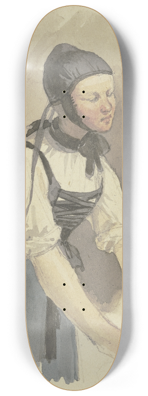 Jakob Becker - Woman, grasping 8.25 inch art skate deck