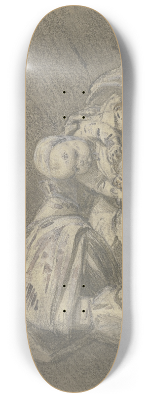 Jakob Frchtegott Dielmann - Junge Frau, auf dem Scho ein kleines Kind haltend 8.25 inch art skate deck