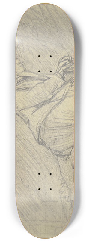 Jakob Frchtegott Dielmann - Unter Gebsch eine schlafende Frau 8.25 inch art skate deck