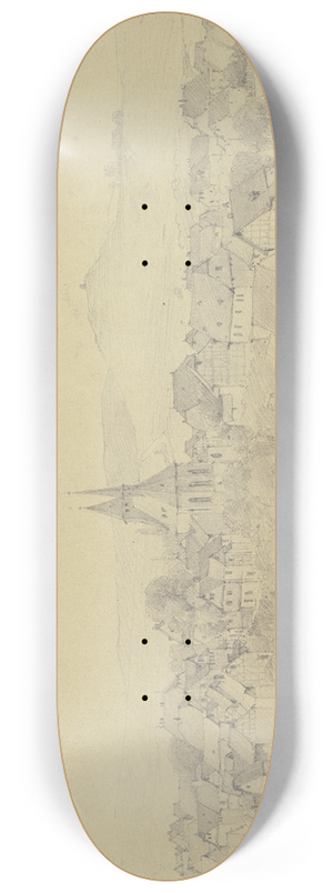 Jakob Frchtegott Dielmann - View of Gladenbach 8.25 inch art skate deck