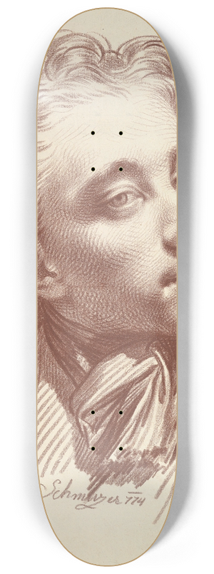 Jakob Matthias Schmutzer - Head of a Young Man Looking Right 8.25 inch art skate deck