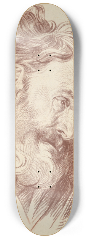 Jakob Matthias Schmutzer - Profile of a Bearded Old Man Looking Right 8.25 inch art skate deck