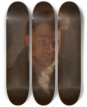 Triptych art skateboard deck of Samuel Finley Breese Morse Joseph Gales by Samuel Finley Breese Morse (1791-1872)