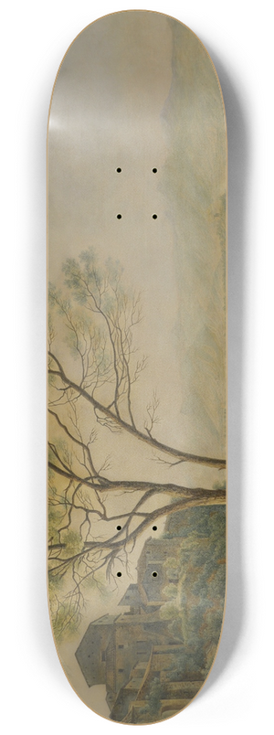 Jakob Philipp Hackert - Berglandschaft mit Pinien 8.25 inch art skate deck