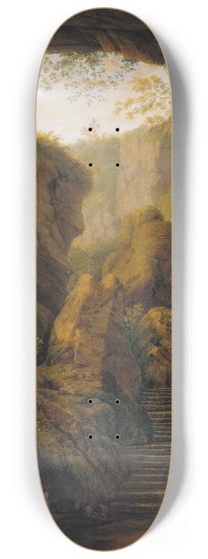 Jakob Philipp Hackert - Saint Francis Grotto on Monte Verna 8.25 inch art skate deck