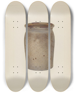 Triptych art skateboard deck of Clyde L Cheney Preserving Jar_1 by Clyde L Cheney