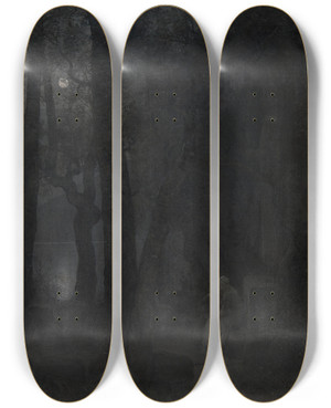 Triptych art skateboard deck of August Malmstrm Frithiofs Happiness by August Malmstrom (1829-1901)