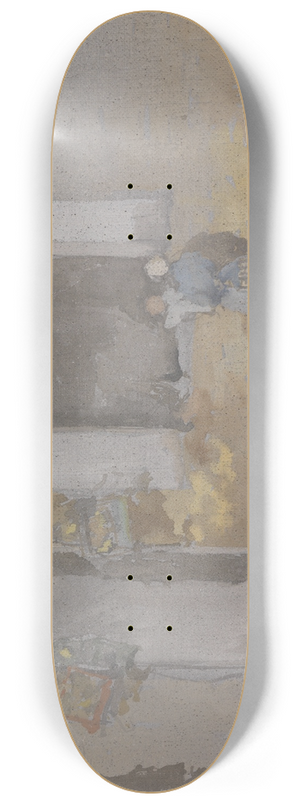 James Abbott McNeill Whistler - A House with an Open Window 8.25 inch art skate deck