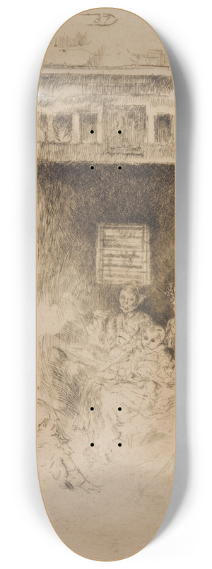 James Abbott McNeill Whistler - Bead Stringers 8.25 inch art skate deck