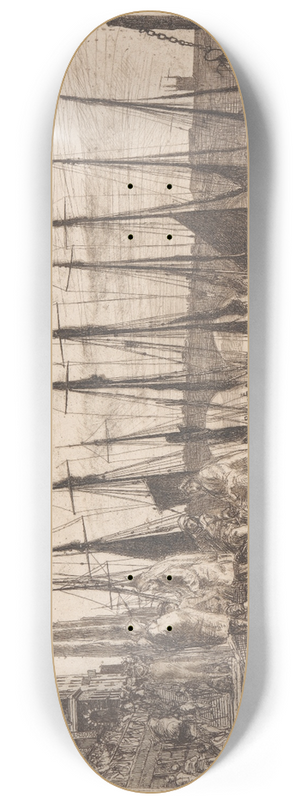 James Abbott McNeill Whistler - Billingsgate 8.25 inch art skate deck