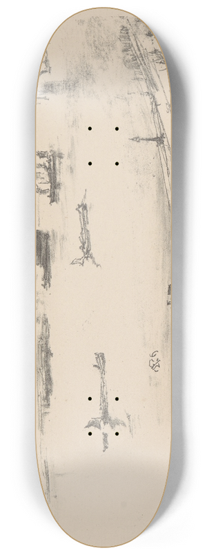 James Abbott McNeill Whistler - Charing Cross Railway Bridge 8.25 inch art skate deck
