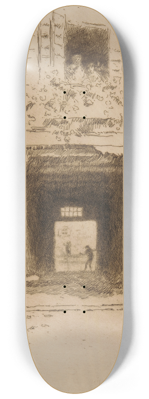 James Abbott McNeill Whistler - Doorway and Vine 8.25 inch art skate deck