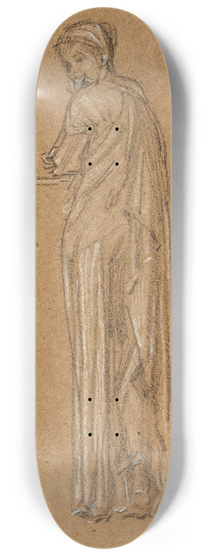 James Abbott McNeill Whistler - Draped Figure Standing 8.25 inch art skate deck