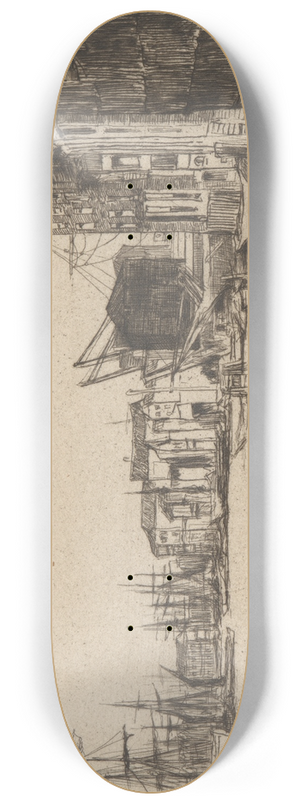 James Abbott McNeill Whistler - Free Trade Wharf 8.25 inch art skate deck