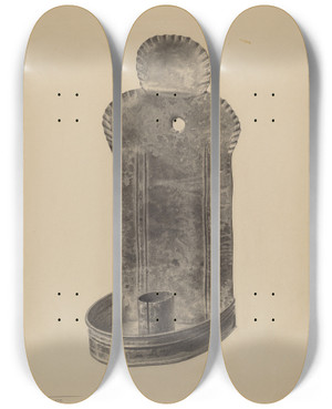 Triptych art skateboard deck of Amelia Tuccio Candle Sconce_2 by Amelia Tuccio (20-)
