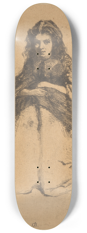 James Abbott McNeill Whistler - Fumette 8.25 inch art skate deck