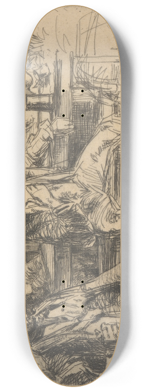 James Abbott McNeill Whistler - Longshoremen 8.25 inch art skate deck