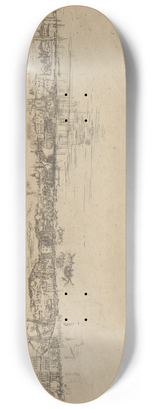 James Abbott McNeill Whistler - Long Venice 8.25 inch art skate deck