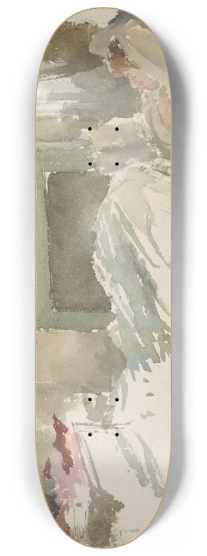 James Abbott McNeill Whistler - Resting in Bed 8.25 inch art skate deck